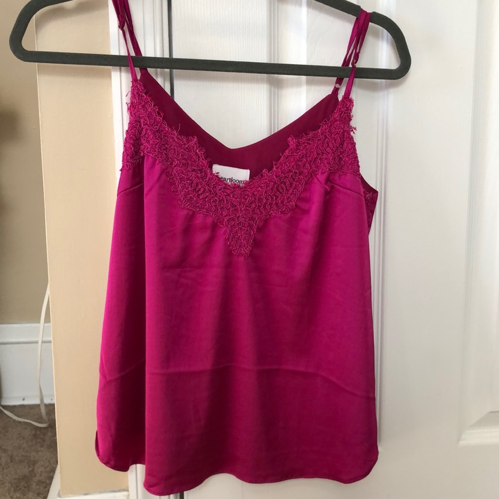 Heart loom Pink Lace Cami